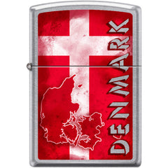Zippo Windproof Pocket Lighter - Denmark Flag Street Chrome Metal | XC496