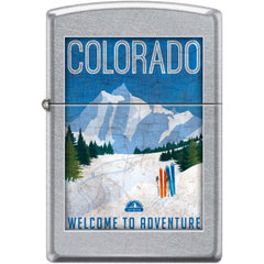 Zippo Windproof Pocket Lighter - Colorado Adventure Street Chrome Metal | XC499