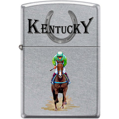 Zippo Windproof Pocket Lighter - Kentucky Design Street Chrome Metal | XC516