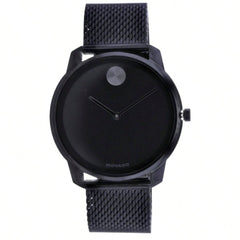 Movado Men's Watch - Bold Quartz Shiny Black Dial Stainless Steel Bracelet | 3601338