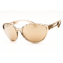 Adidas Women's Sunglasses - Shiny Light Brown Cat Eye Full Rim Frame | SP0012 45G