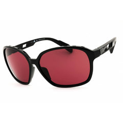 Adidas Women's Sunglasses - Shiny Black Sport Wraparound Full Rim Frame | SP0013 01Y