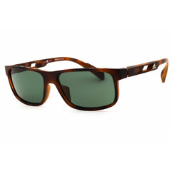 Adidas Men's Sunglasses - Dark Havana Sport Wraparound Full Rim Frame | SP0023 52R