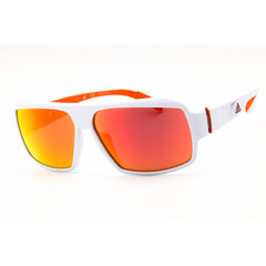 Adidas Unisex Sunglasses - White Sport Wraparound Shape Full Rim Frame | SP0026 21L