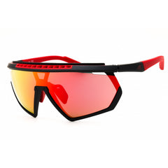 Adidas Men's Sunglasses - Matte Black Shield Shape Half Rim Frame | SP0029-H 02L