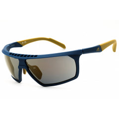 Adidas Men's Sunglasses - Blue/Yellow Sport Wraparound Full Rim Frame | SP0030 92G