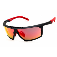 Adidas Men's Sunglasses - Matte Black Sport Wraparound Full Rim Frame | SP0030 02L