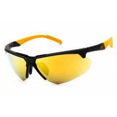 Adidas Men's Sunglasses - Matte Black Sport Wraparound Half Rim Frame | SP0042 02G