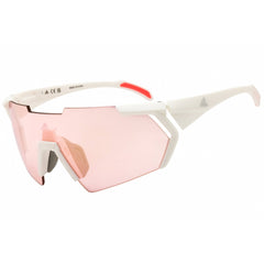 Adidas Men's Sunglasses - White Sport Wraparound Shape Rimless Frame | SP0064 24L