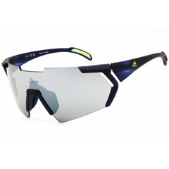 Adidas Unisex Sunglasses - Blue Sport Wraparound Shape Rimless Frame | SP0064 92C