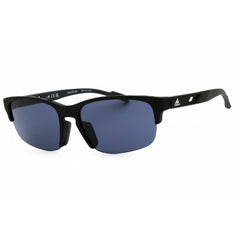 Adidas Men's Sunglasses - Matte Black Sport Wraparound Half Rim Frame | SP0068 02A