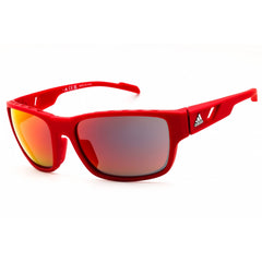 Adidas Men's Sunglasses - Shiny Red Injected Propionate Full Rim Frame | SP0069 66L