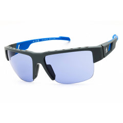 Adidas Men's Sunglasses - Grey/Blue Injected Propionate Half Rim Frame | SP0070 20V