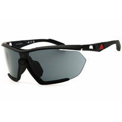 Adidas Men's Sunglasses - Matte Black Sport Wraparound Half Rim Frame | SP0072 02A