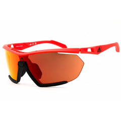 Adidas Unisex Sunglasses - Matte Red Injected Propionate Half Rim Frame | SP0072 67L