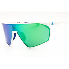 Adidas Unisex Sunglasses - White Sport Wraparound Shape Full Rim Frame | SP0073 21Q