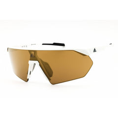 Adidas Men's Sunglasses - White Sport Wraparound Shape Half Rim Frame | SP0076 21G