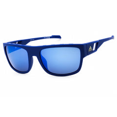 Adidas Men's Sunglasses - Matte Blue Injected Propionate Full Rim Frame | SP0082 91Q
