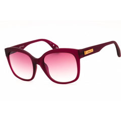 Adidas Women's Sunglasses - Matte Red Rectangular Shape Full Rim Frame | OR0012 67U