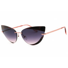 Adidas Women's Sunglasses - Gold/Pink Metal Cat Eye Shape Half Rim Frame | OR0016 33Z