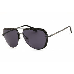 Adidas Men's Sunglasses - Shiny Gunmetal Metal Aviator Half Rim Frame | OR0018 08A