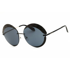 Adidas Women's Sunglasses - Matte Black Metal Round Shape Half Rim Frame | OR0019 02A