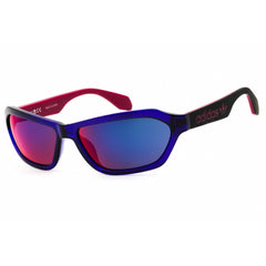 Adidas Unisex Sunglasses - Shiny Violet Rectangular Shape Full Rim Frame | OR0021 81U