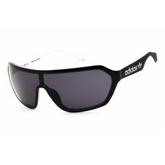 Adidas Unisex Sunglasses - Shiny Black / Smoke Shield Full Rim Frame | OR0022 01A