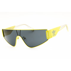 Adidas Unisex Sunglasses - Matte Yellow Metal Shield Shape Full Rim Frame | OR0077 40A