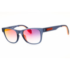 Adidas Unisex Sunglasses - Matte Blue Rectangular Shape Full Rim Frame | OR0079 91L