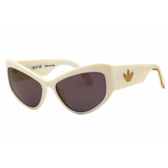 Adidas Women's Sunglasses - White Acetate Cat Eye Shape Full Rim Frame | OR0089 21G