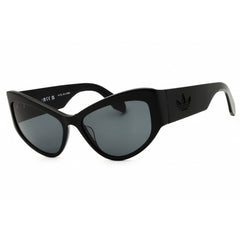 Adidas Women's Sunglasses - Shiny Black Acetate Cat Eye Full Rim Frame | OR0089 01A