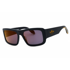 Adidas Unisex Sunglasses - Matte Blue Rectangular Shape Full Rim Frame | OR0090 91X