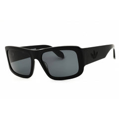 Adidas Unisex Sunglasses - Shiny Black Rectangular Shape Full Rim Frame | OR0090 01A