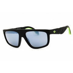 Adidas Unisex Sunglasses - Matte Black Rectangular Shape Full Rim Frame | OR0093 02C