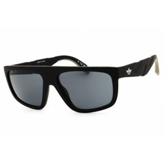 Adidas Unisex Sunglasses - Matte Black Rectangular Shape Full Rim Frame | OR0093 02A
