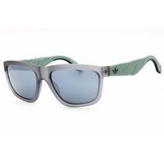 Adidas Unisex Sunglasses - Grey/Green Rectangular Shape Full Rim Frame | OR0094 20C
