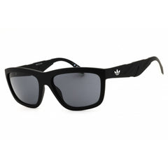 Adidas Unisex Sunglasses - Matte Black Rectangular Shape Full Rim Frame | OR0094 02A