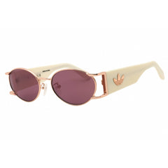 Adidas Unisex Sunglasses - Gold/White Metal Oval Shape Full Rim Frame | OR0096 33Z