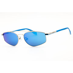 Adidas Unisex Sunglasses - Shiny Palladium Metal Oval Full Rim Frame | OR0099 16X