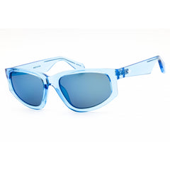 Adidas Women's Sunglasses - Shiny Blue Rectangular Shape Full Rim Frame | OR0107 90X