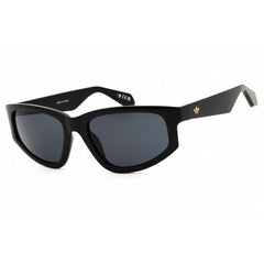 Adidas Women's Sunglasses - Shiny Black Rectangular Shape Full Rim Frame | OR0107 01A