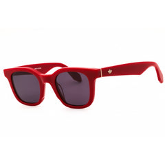Adidas Unisex Sunglasses - Shiny Red Acetate Rectangular Full Rim Frame | OR0109 66A