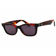 Adidas Unisex Sunglasses - Red Havana Rectangular Shape Full Rim Frame | OR0117 54A