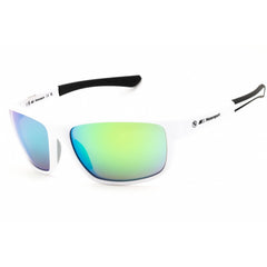 BMW Men's Sunglasses - White Sport Wraparound Shape Full Rim Frame | BS0046 21Q