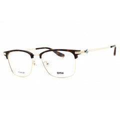 BMW Men's Eyeglasses - Pale Gold Titanium Rectangular Full Rim Frame | BW5043-H 032