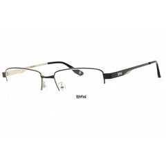 BMW Men's Eyeglasses - Grey/Silver Metal Rectangular Half Rim Frame | BW5072-H 020
