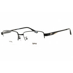 BMW Men's Eyeglasses - Matte Black Metal Rectangular Half Rim Frame | BW5072-H 002