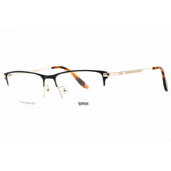 BMW Men's Eyeglasses - Shiny Black Metal Rectangular Half Rim Frame | BW5078-H 001