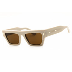 Calvin Klein Unisex Sunglasses - Beige Rectangular Shape Full Rim Frame | CK25510S 209
